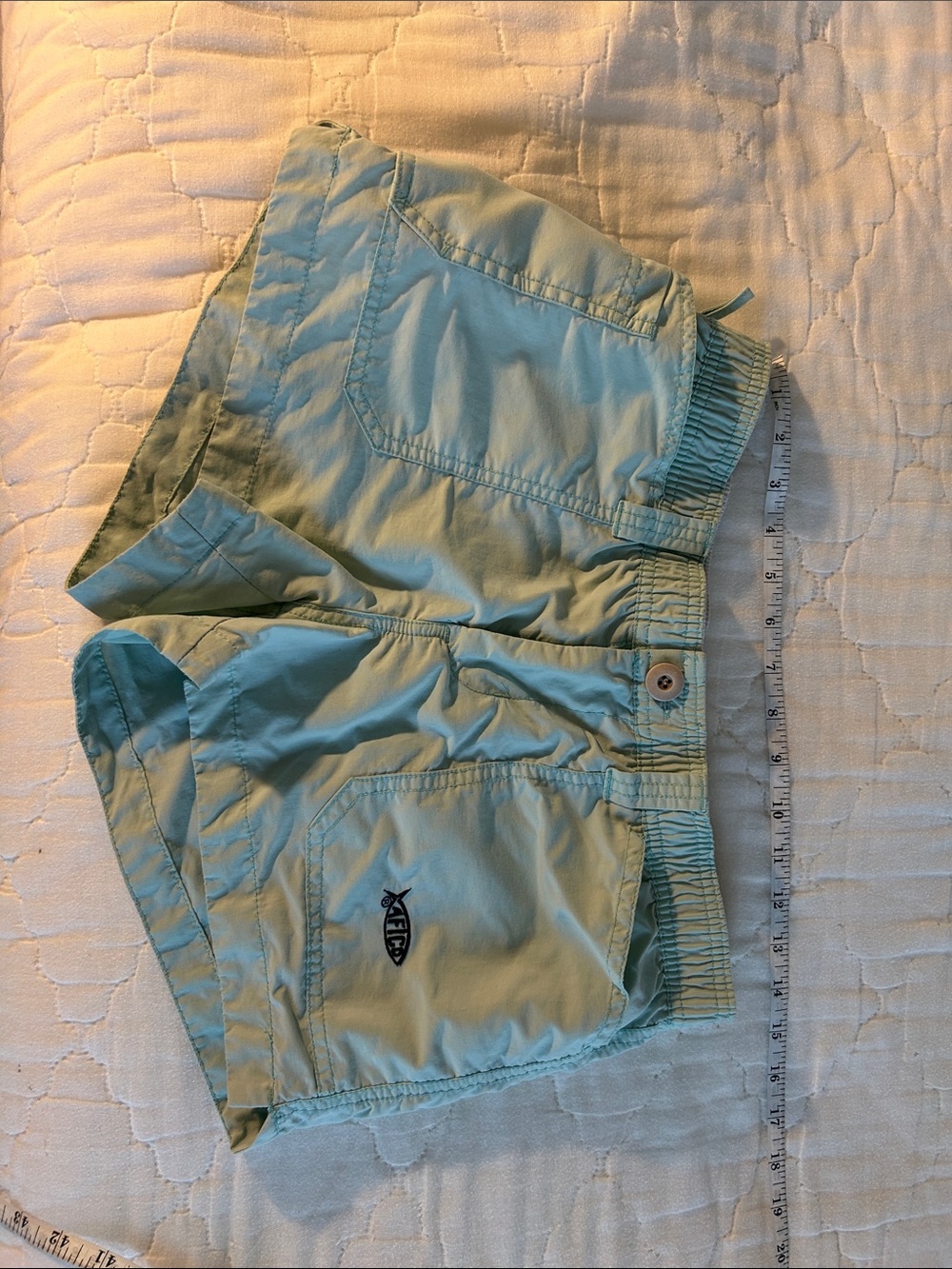 AFTCO Light Aqua Women's Athletic Elastic Waist Shorts
